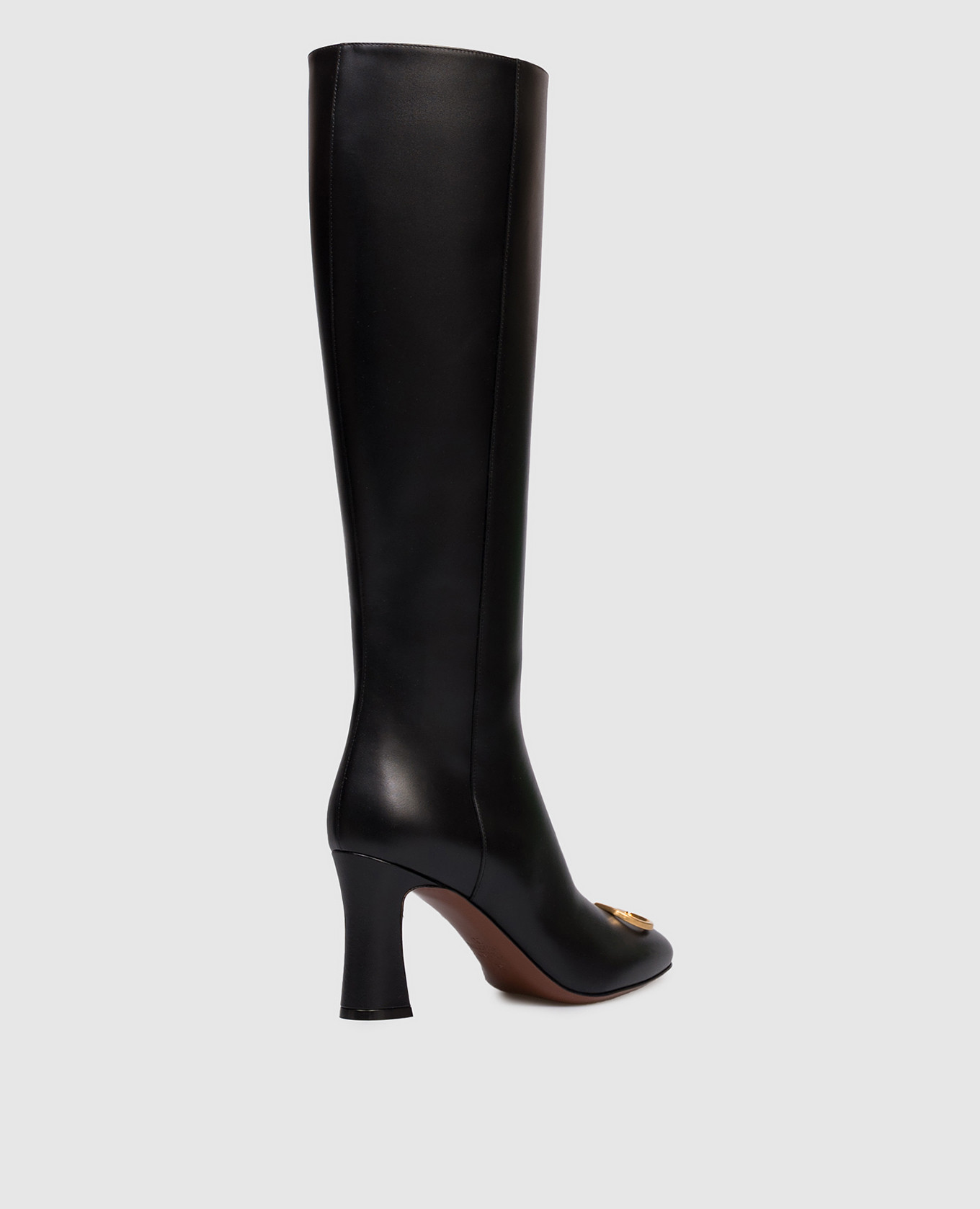 Black leather boots with logo Valentino 3