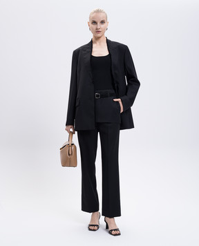 Toteme Black wool pants with imitation skirt 253WRB0284FB0435