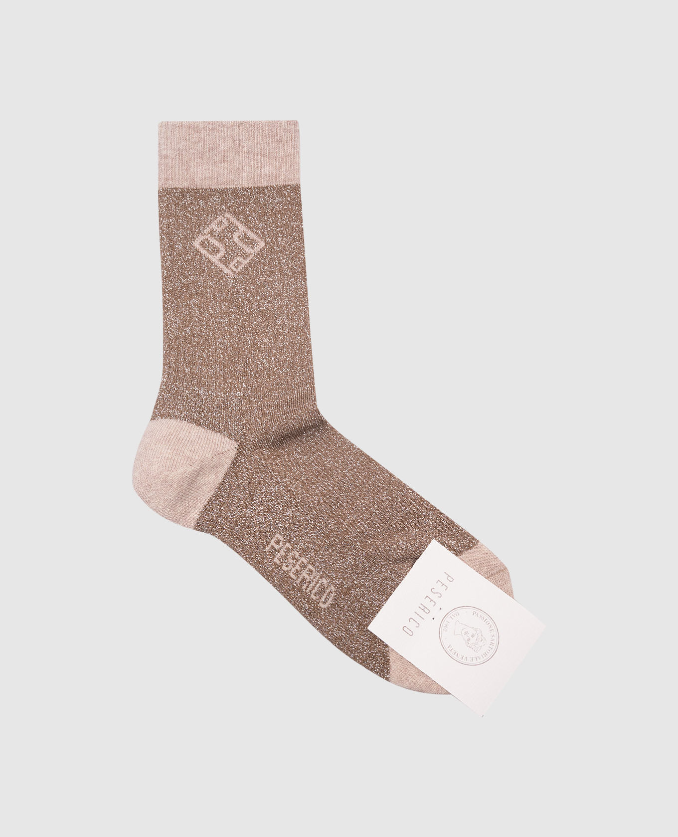 

Brown socks with lurex Peserico