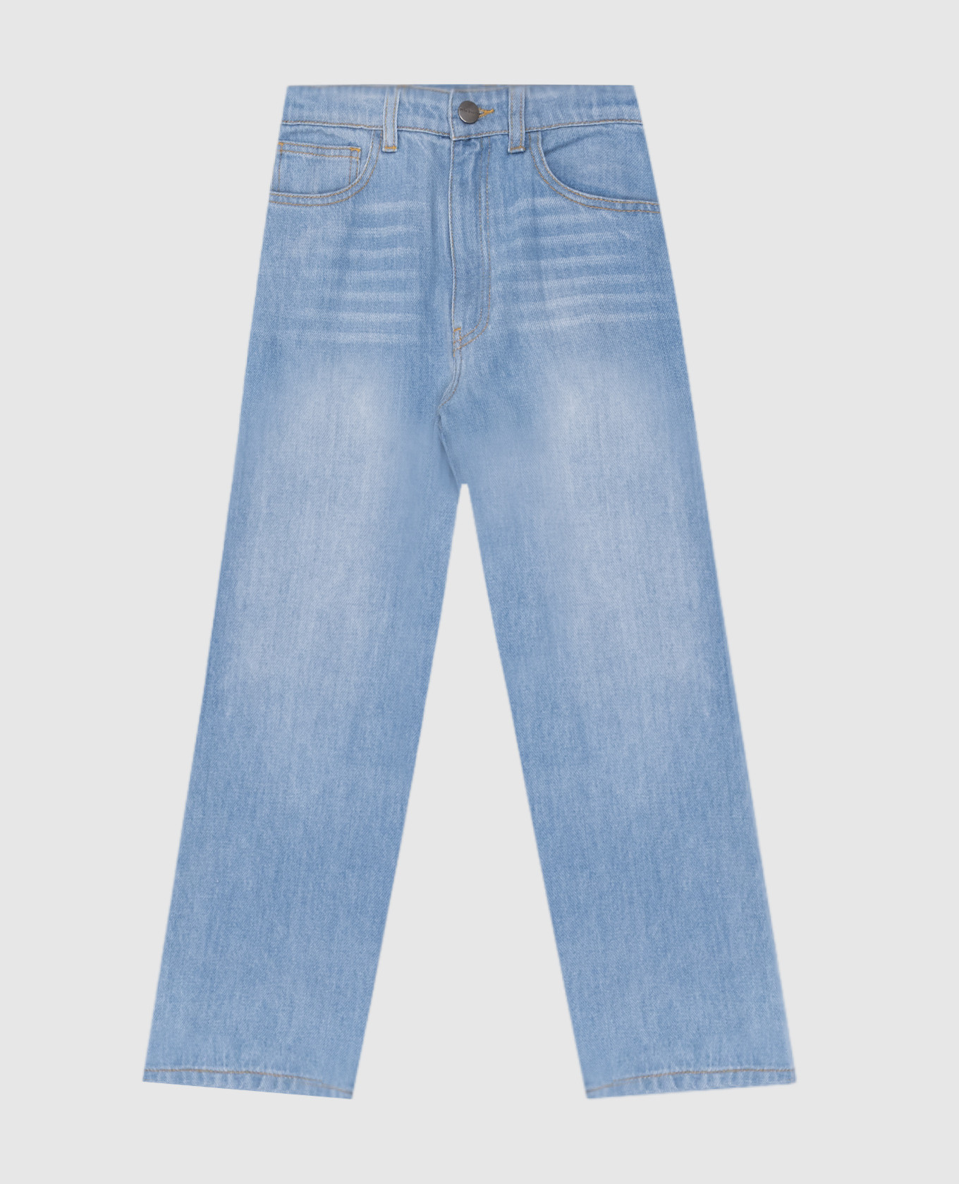 

Children's blue jeans with a logo Palm Angels, Light blue