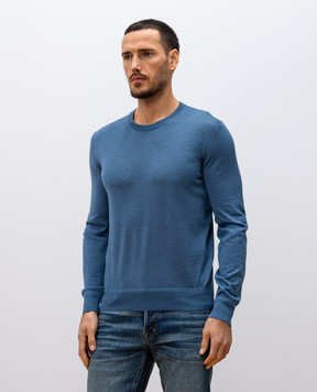 Tom Ford Blue cashmere and silk jumper KCL005YMK005S23
