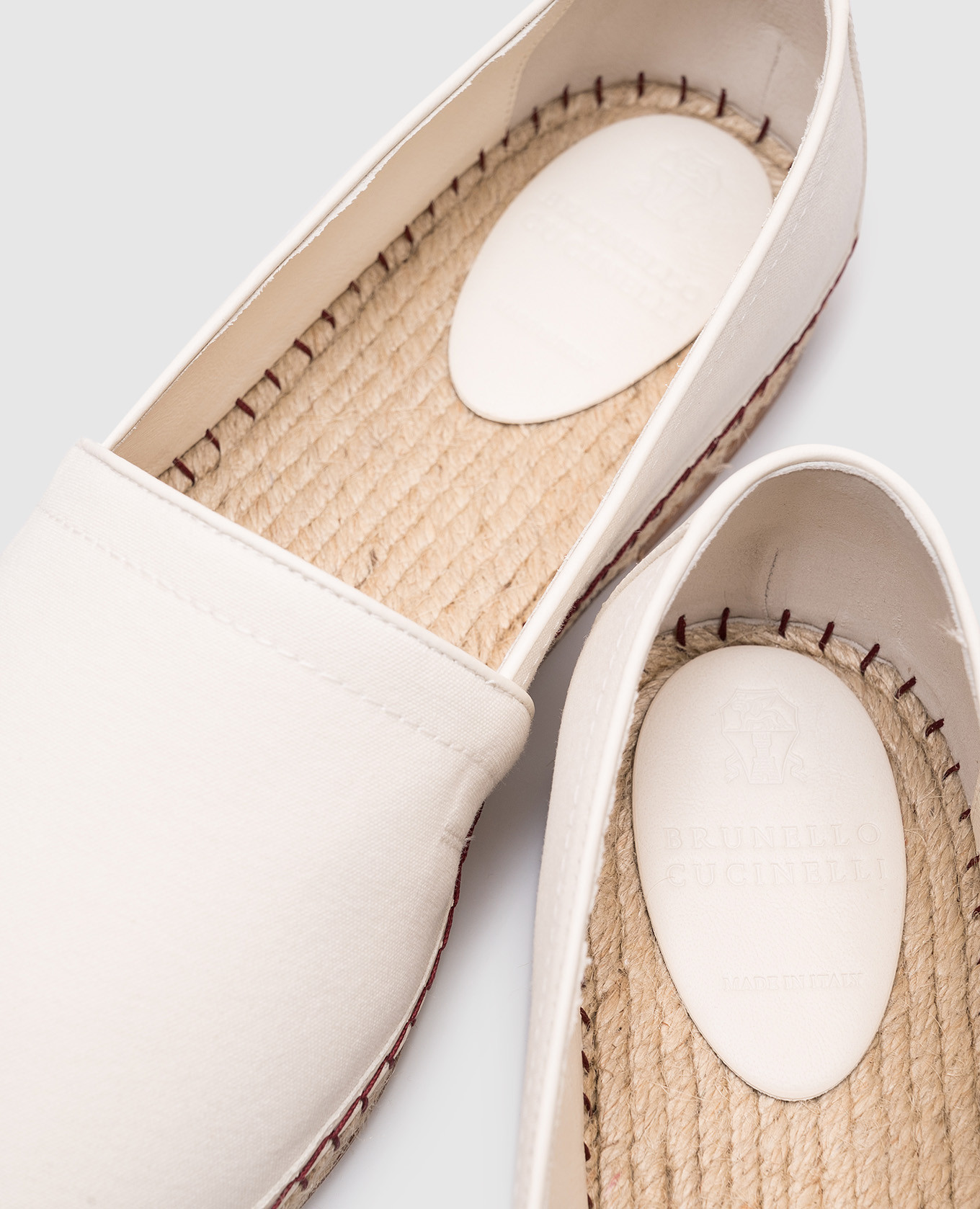 Beige espadrilles with logo print Brunello Cucinelli 5