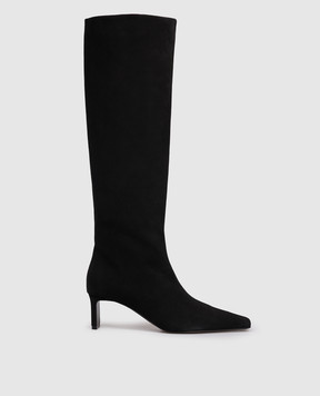 Khaite Black suede Ona boots F1099964
