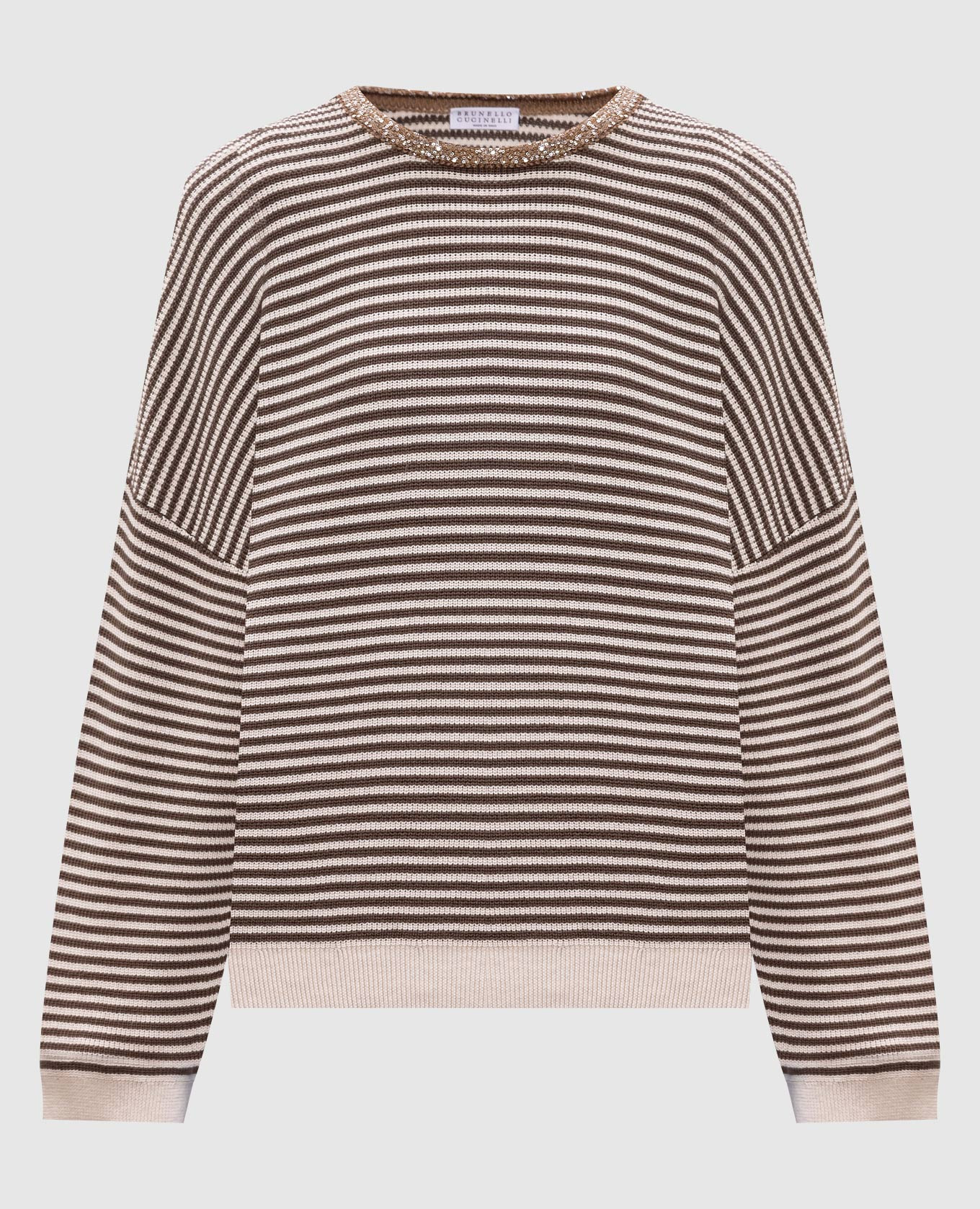 

Beige striped jumper Brunello Cucinelli