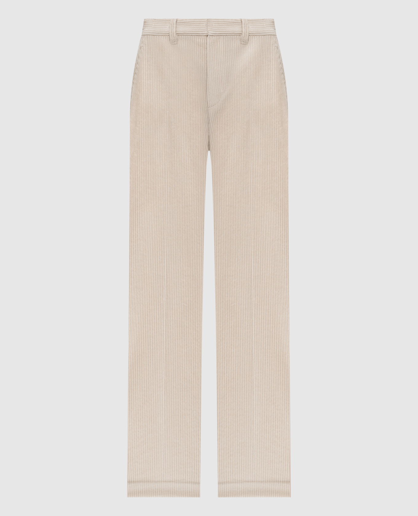 

Beige corduroy pants with monil chain Brunello Cucinelli