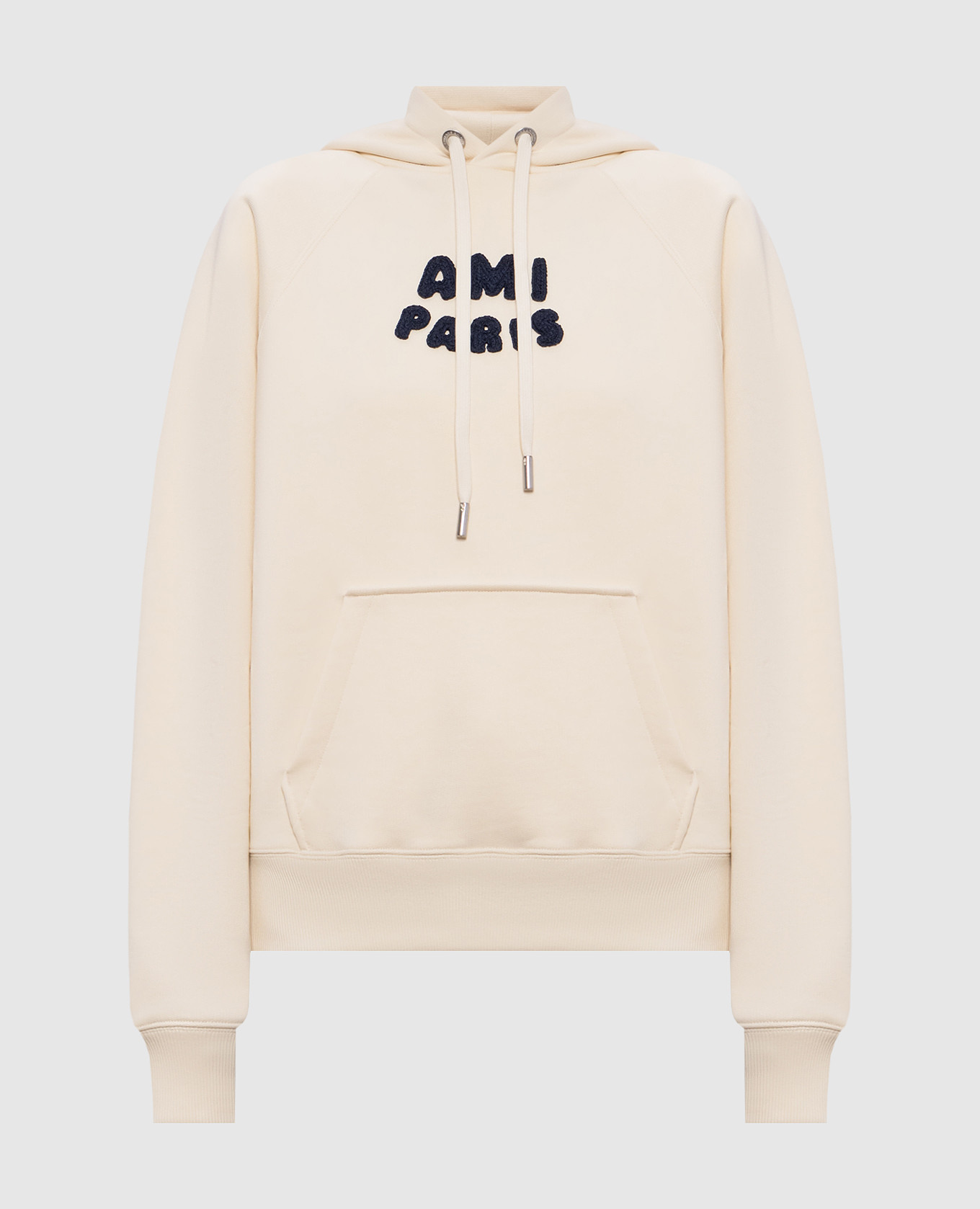 

Beige hoodie with textured logo Ami Paris