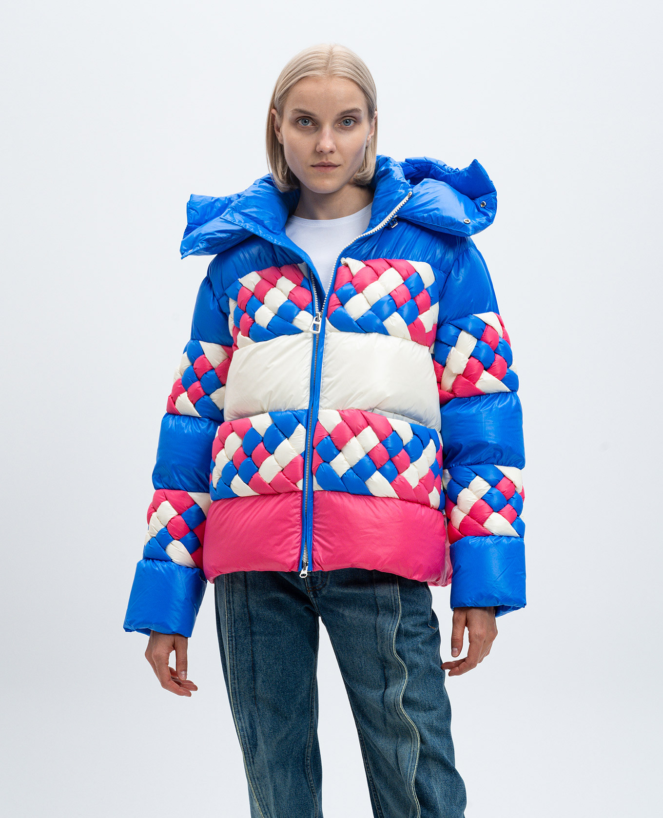 Blue quilted down jacket Raxxy 3