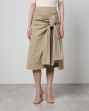 Bottega Veneta Beige skirt with drapery 786369VA5Y0
