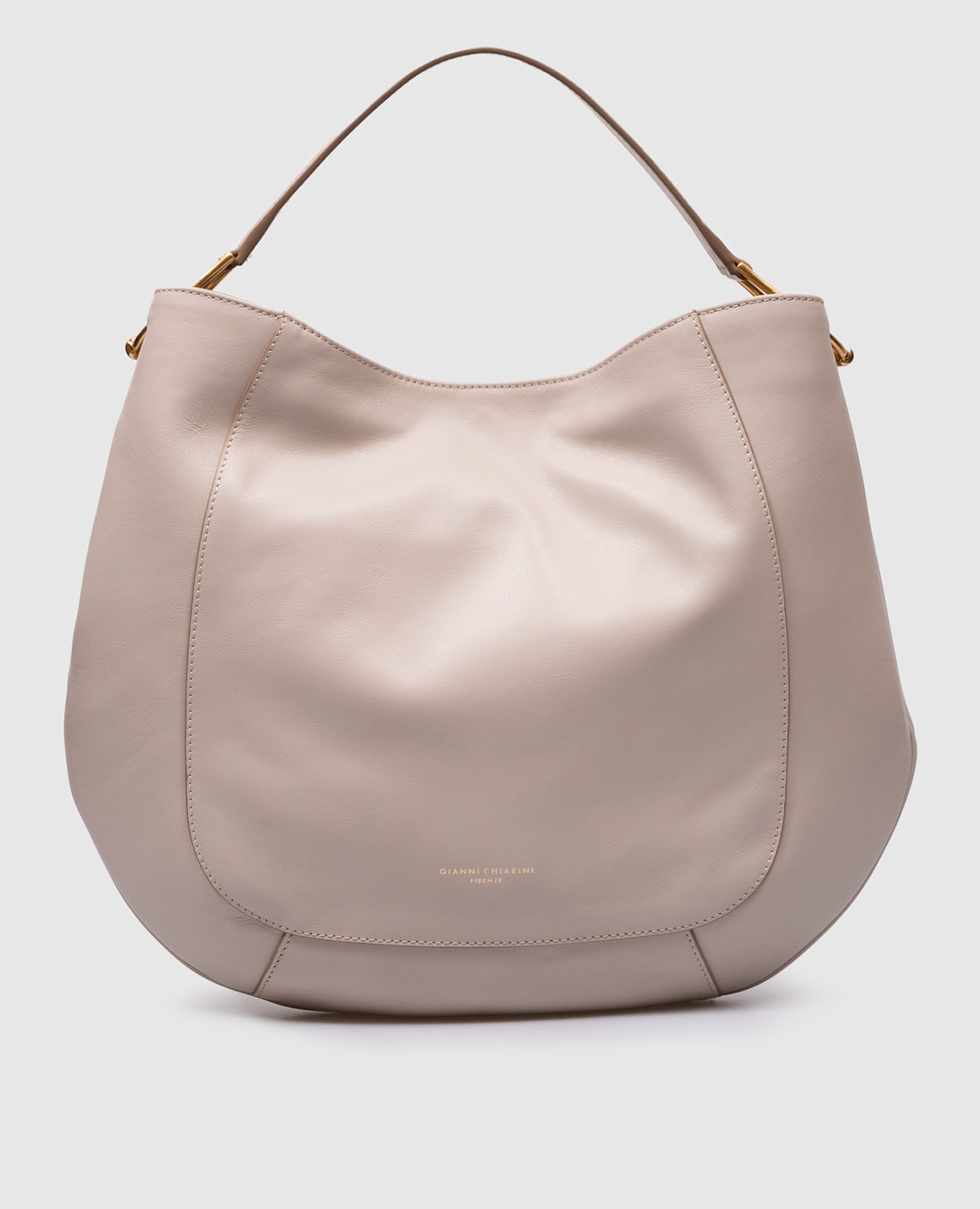 

ELLA beige leather bag with logo print Gianni Chiarini