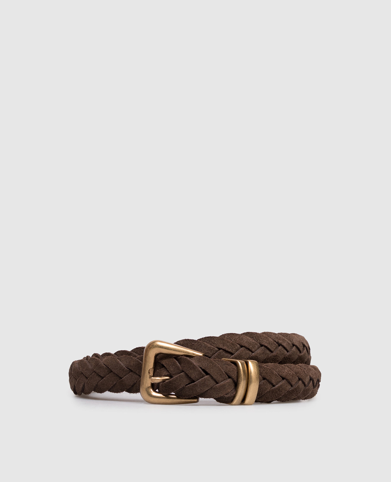 

Brown suede braided belt Brunello Cucinelli