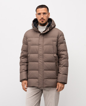 Be Florence Brown down jacket with logo BE24M2