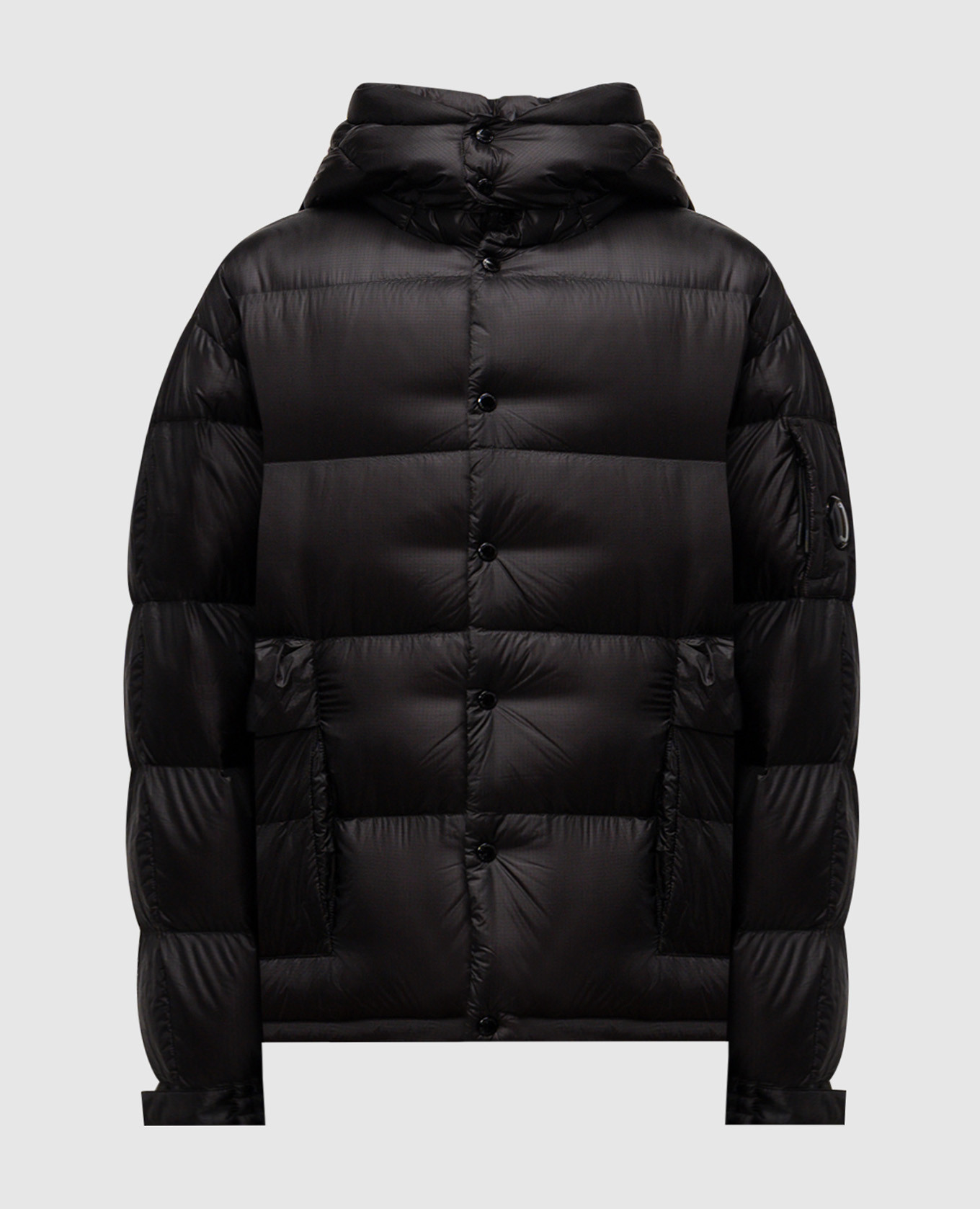

Black quilted down jacket with logo C.P. Company