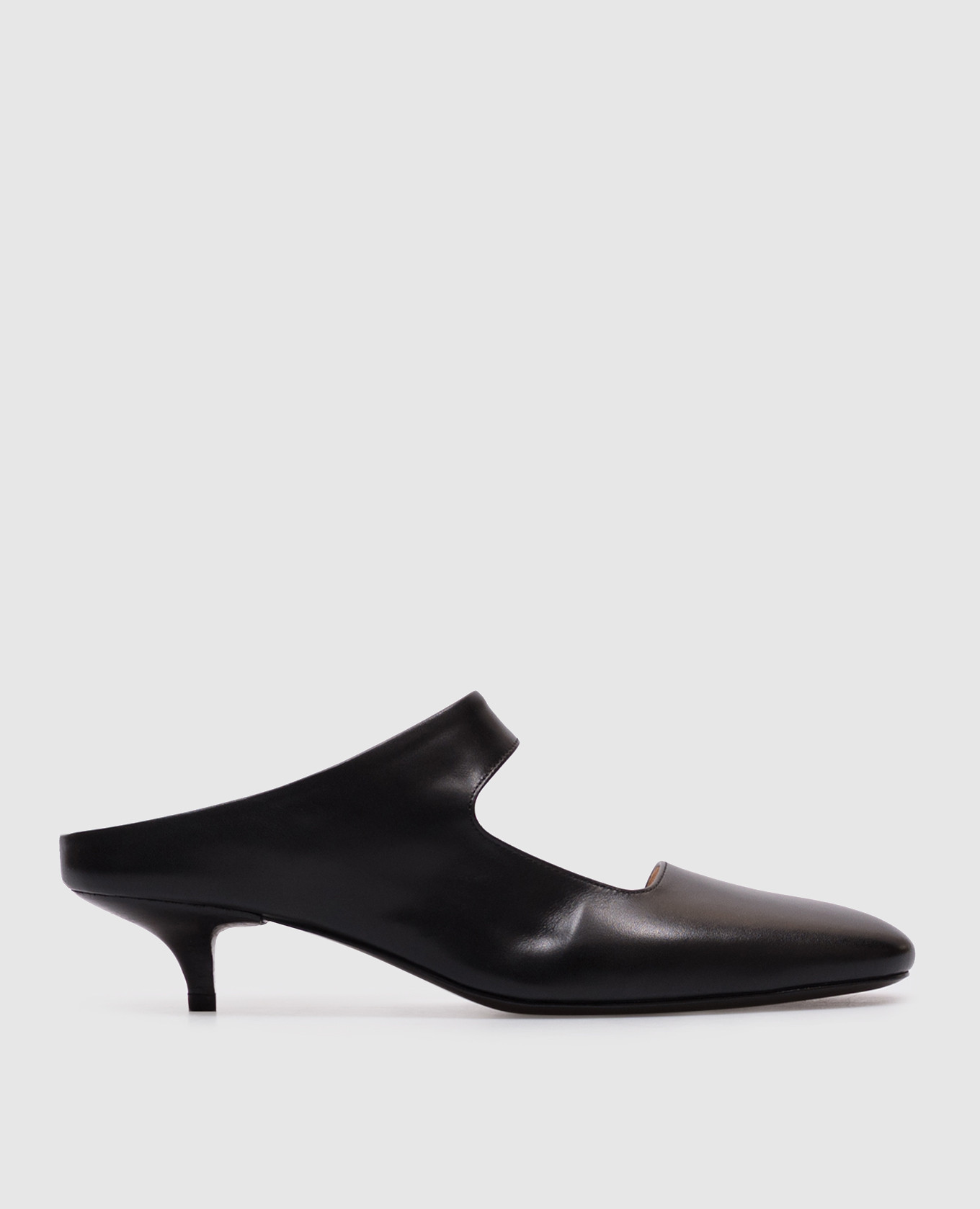 

Spianata black leather mules Marsell