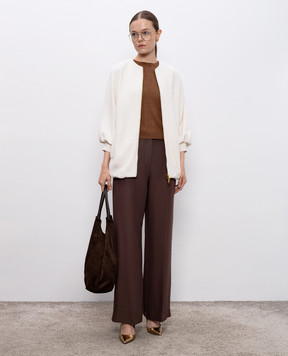 Max Mara CIRINO white wool and cashmere jacket CIRINO