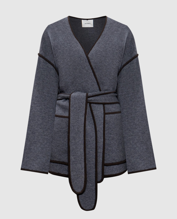 Fiora-scented gray cashmere cardigan
