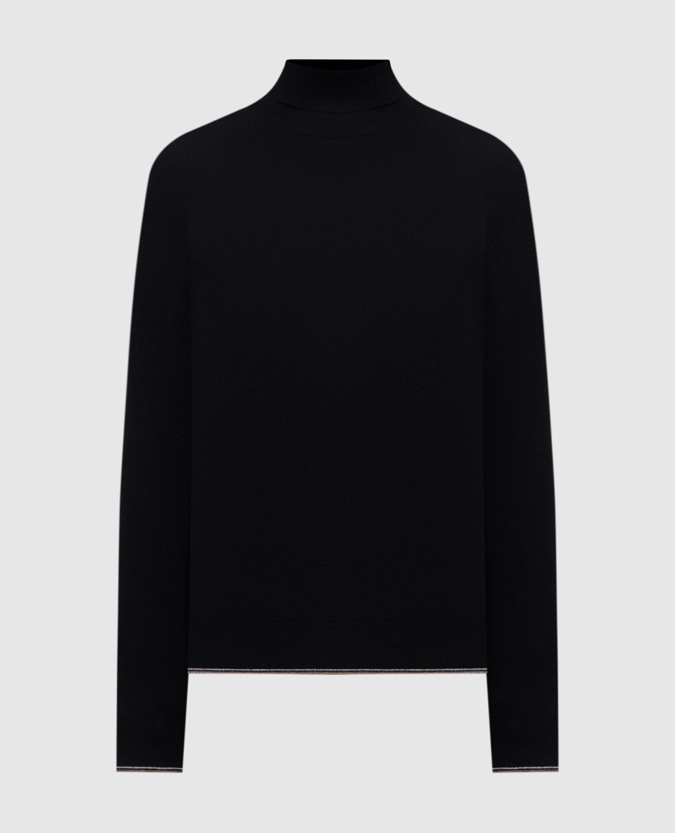 Blue wool and cashmere turtleneck Peserico