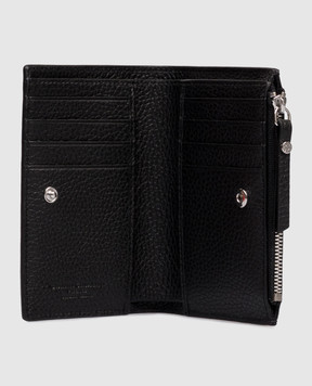 Gianni Chiarini Black leather wallet with logo PF6003GRN