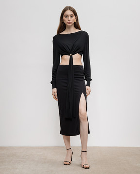 Philosophy di Lorenzo Serafini Black top of asymmetric cut A09162101