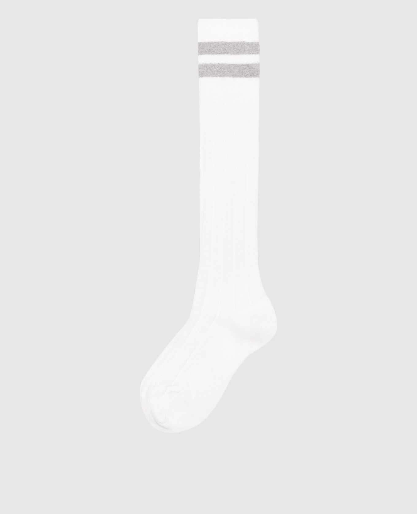 

White socks with a contrast stripe Brunello Cucinelli
