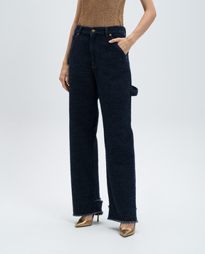 DARKPARK Blue jeans with bouclé WTR08DBL10W555
