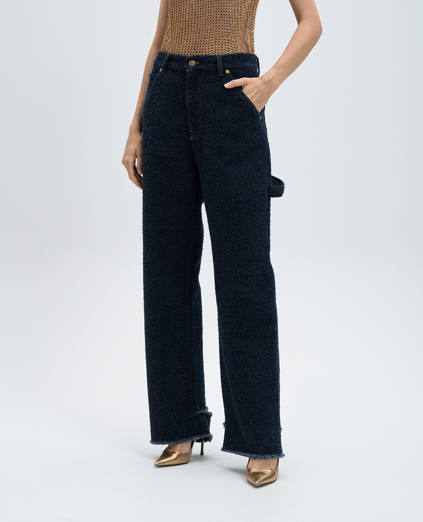 Blue jeans with bouclé DARKPARK 3