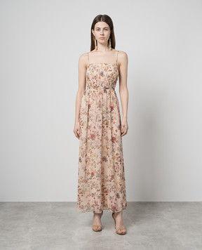 Max Mara Weekend LIBANO beige dress in floral print LIBANO