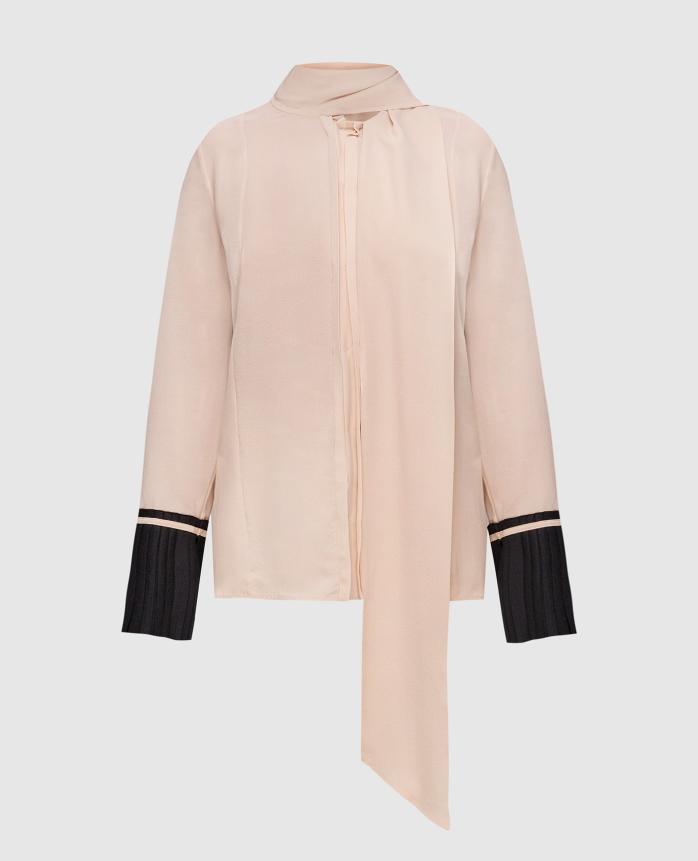 

Pink silk blouse with contrasting cuffs Victoria Beckham