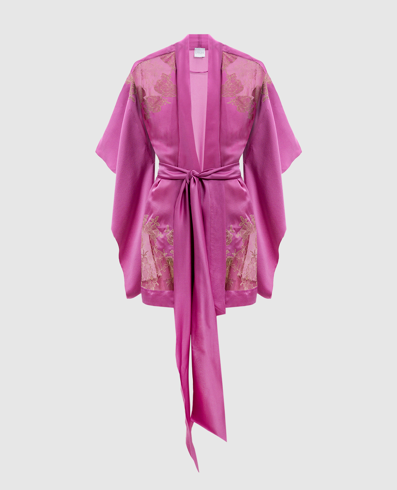 

Purple blouse made of silk with lace Carine Gilson, Фиолетовый