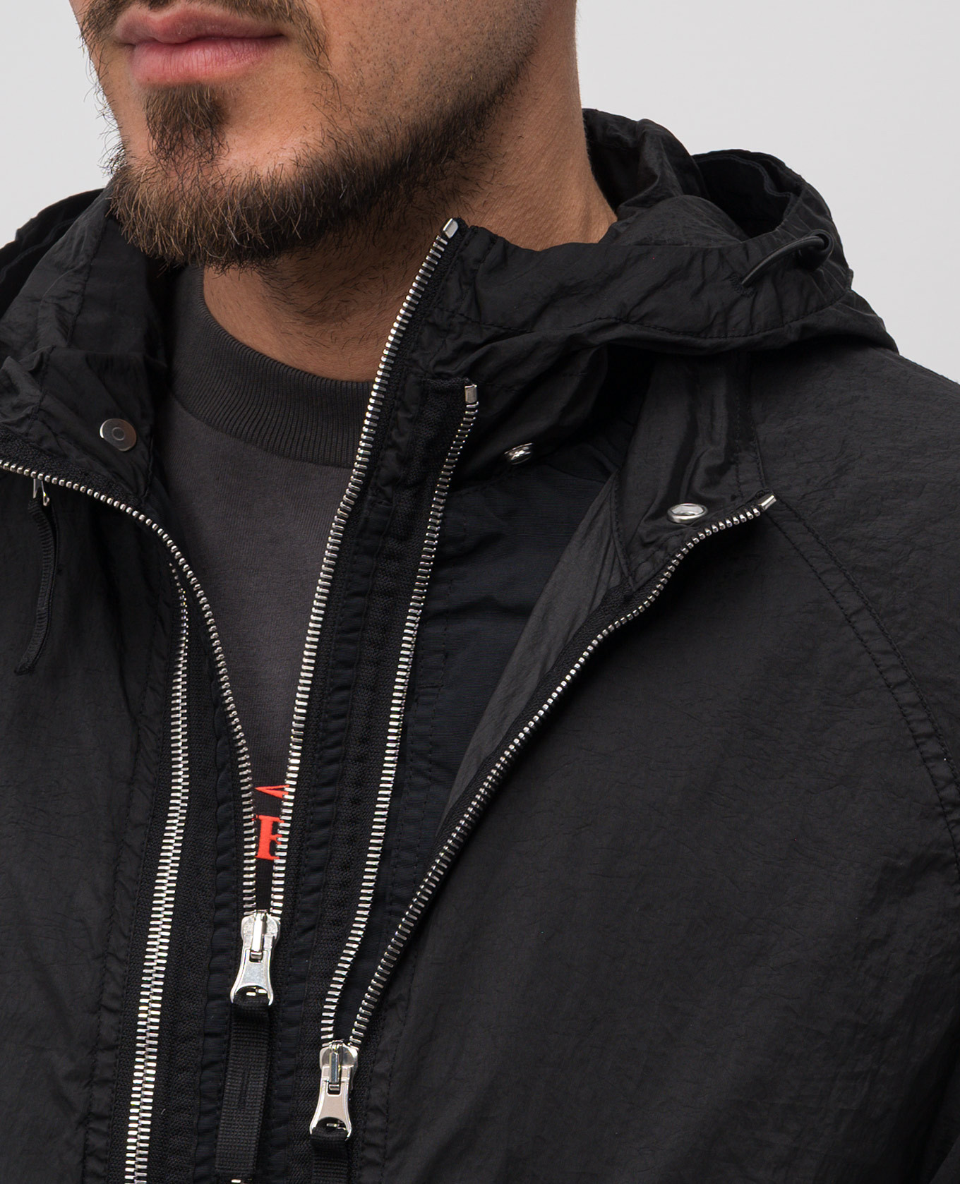 

Black transformer jacket WATRO-TC IN ECONYL Stone Island