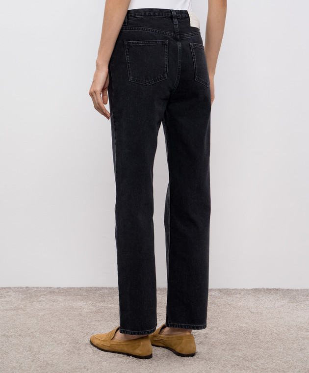 【関税込み】Loulou de Saison グレー Jude ジーンズ Loulou de Saison - JUDE gray jeans with logo patch JUDE
