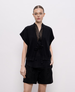 Brunello Cucinelli Black cardigan with a smell M19257716