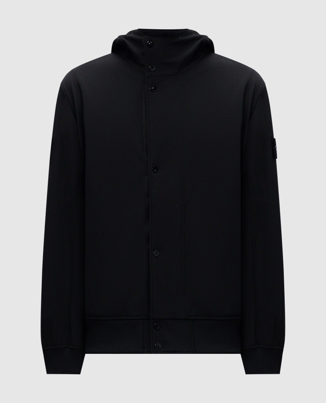 

Black windbreaker with logo Stone Island