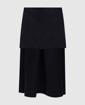 Prada Black silk mini skirt P101UG393