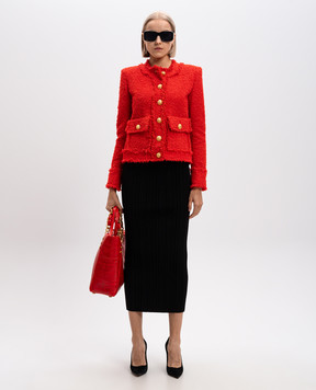 Balmain Red tweed jacket DF0SK497XC67