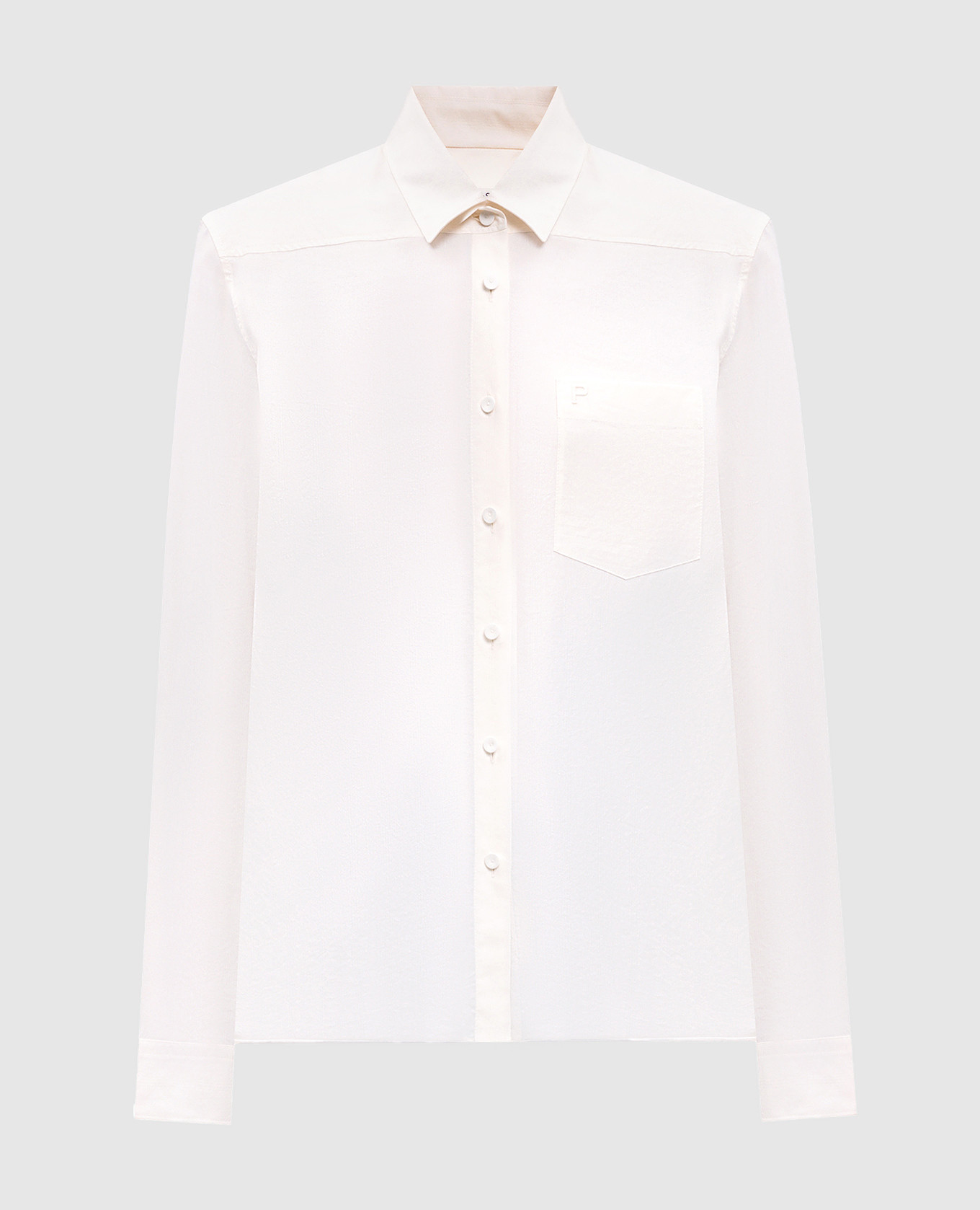 

Beige shirt with embroidered monogram logo Philosophy di Lorenzo Serafini