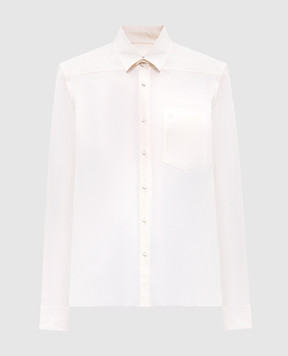 Philosophy di Lorenzo Serafini Beige shirt with embroidered monogram logo A02070722