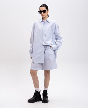 Vetements White striped shirt with logo UA66SH410N