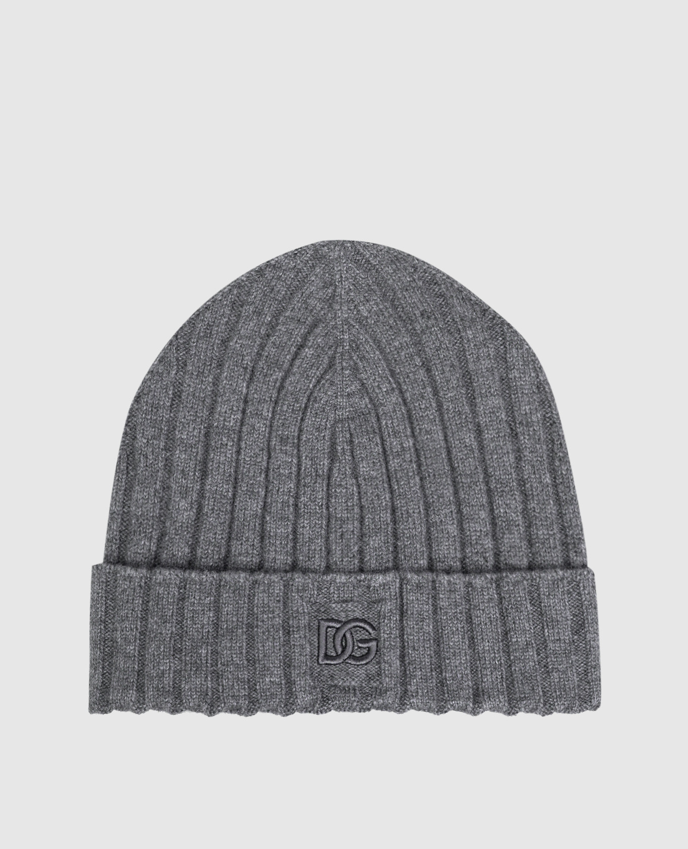 Grey ribbed cashmere hat Dolce&Gabbana