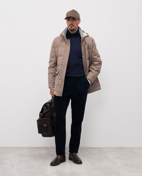 Brunello Cucinelli Blue wool and cashmere golf M2400103