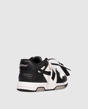 Off-White Out Of Office black leather sneakers M189C9L007