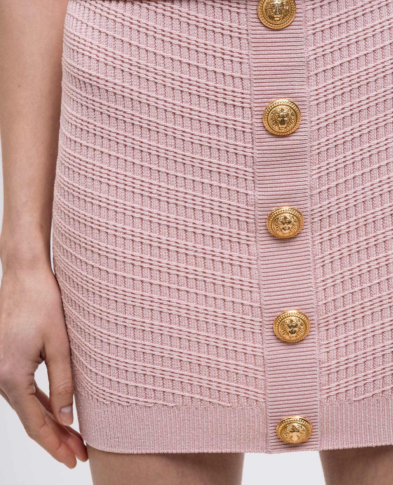 

Pink patterned mini skirt Balmain