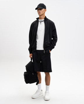 Palm Angels Black shorts with contrast logo PMCL00AC99FAB001
