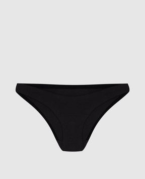 Wolford Black Cotton contour tanga panties 69706