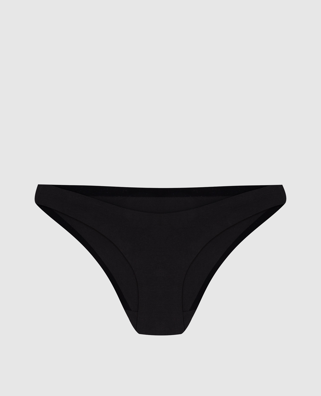 

Black Cotton contour tanga panties Wolford