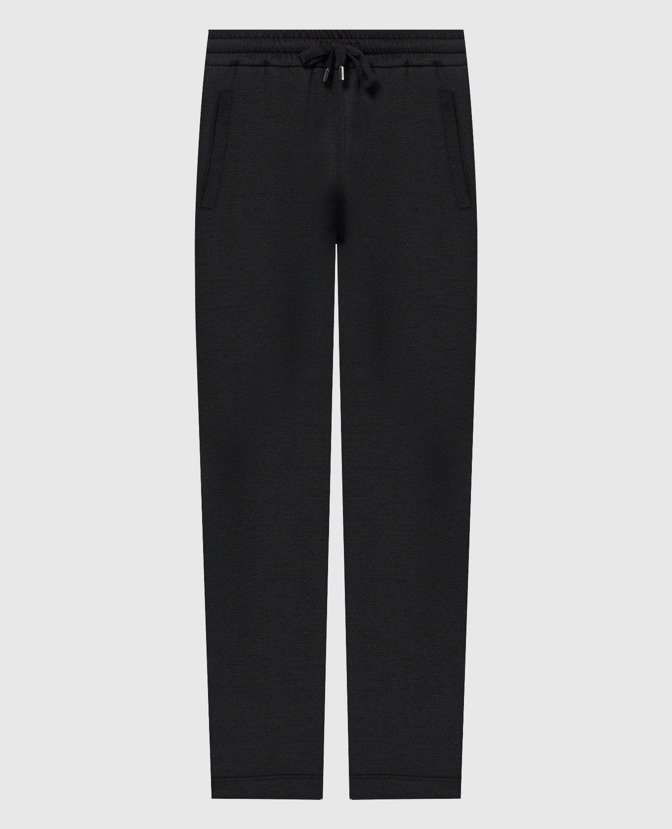 Black sweatpants with textured logo wool stefano ricci