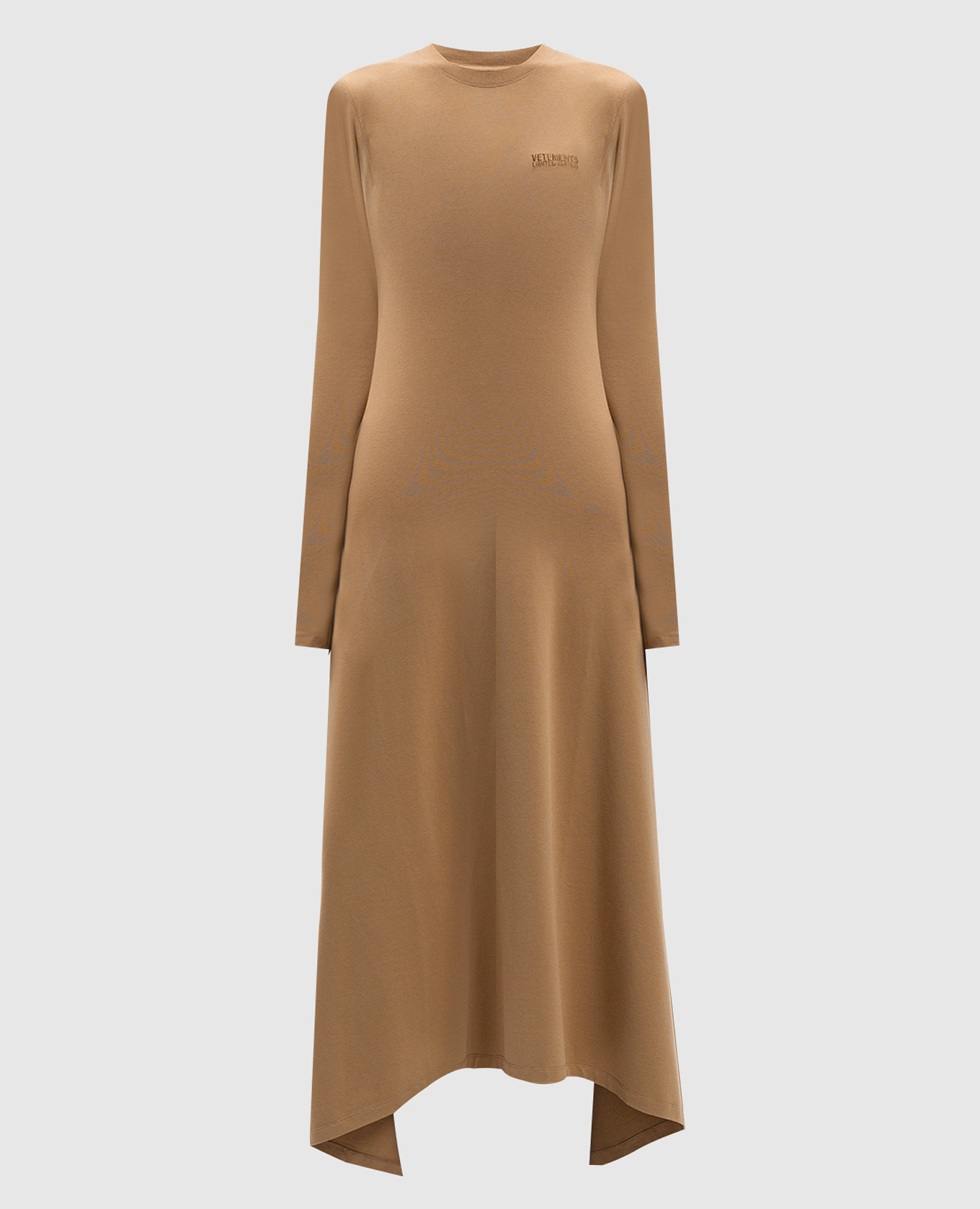 

Beige dress with logo embroidery Vetements