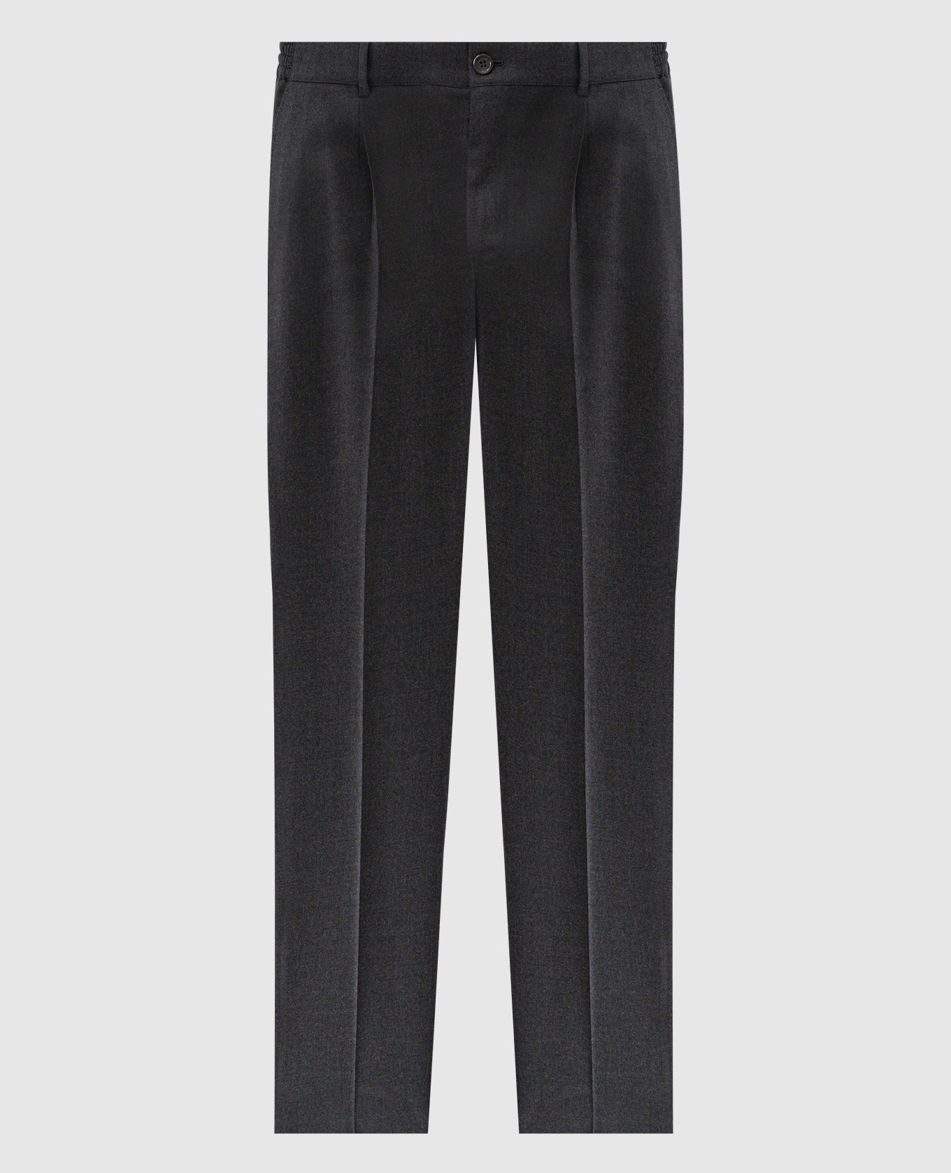 

Gray wool trousers with metallic logo Stefano Ricci, Grey