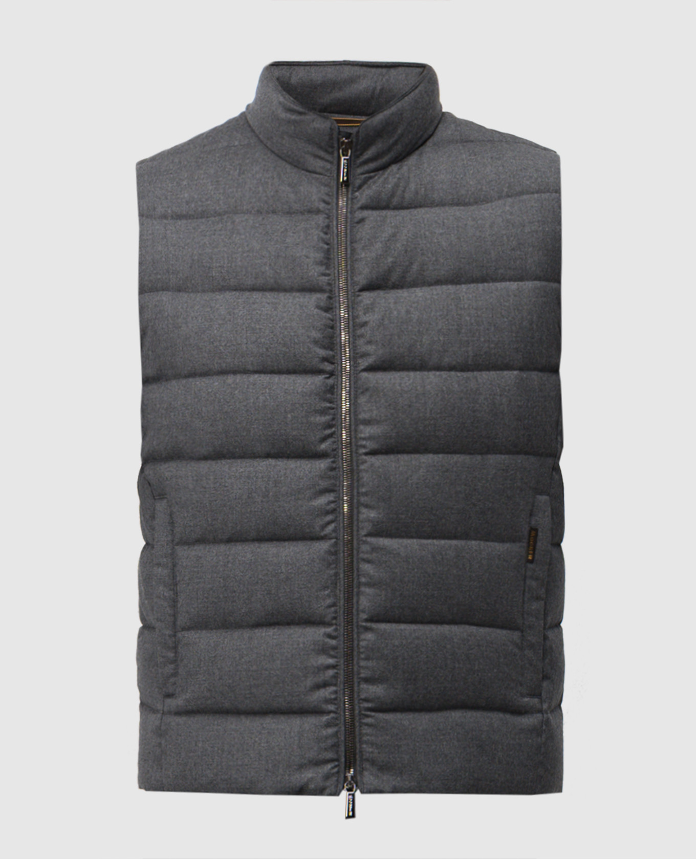 

OLIVER gray down vest made of wool and cashmere MooRER, Grey