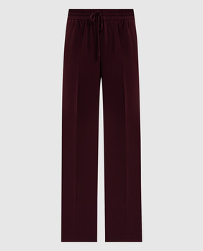 Twinset Burgundy pants with logo 252TP2611