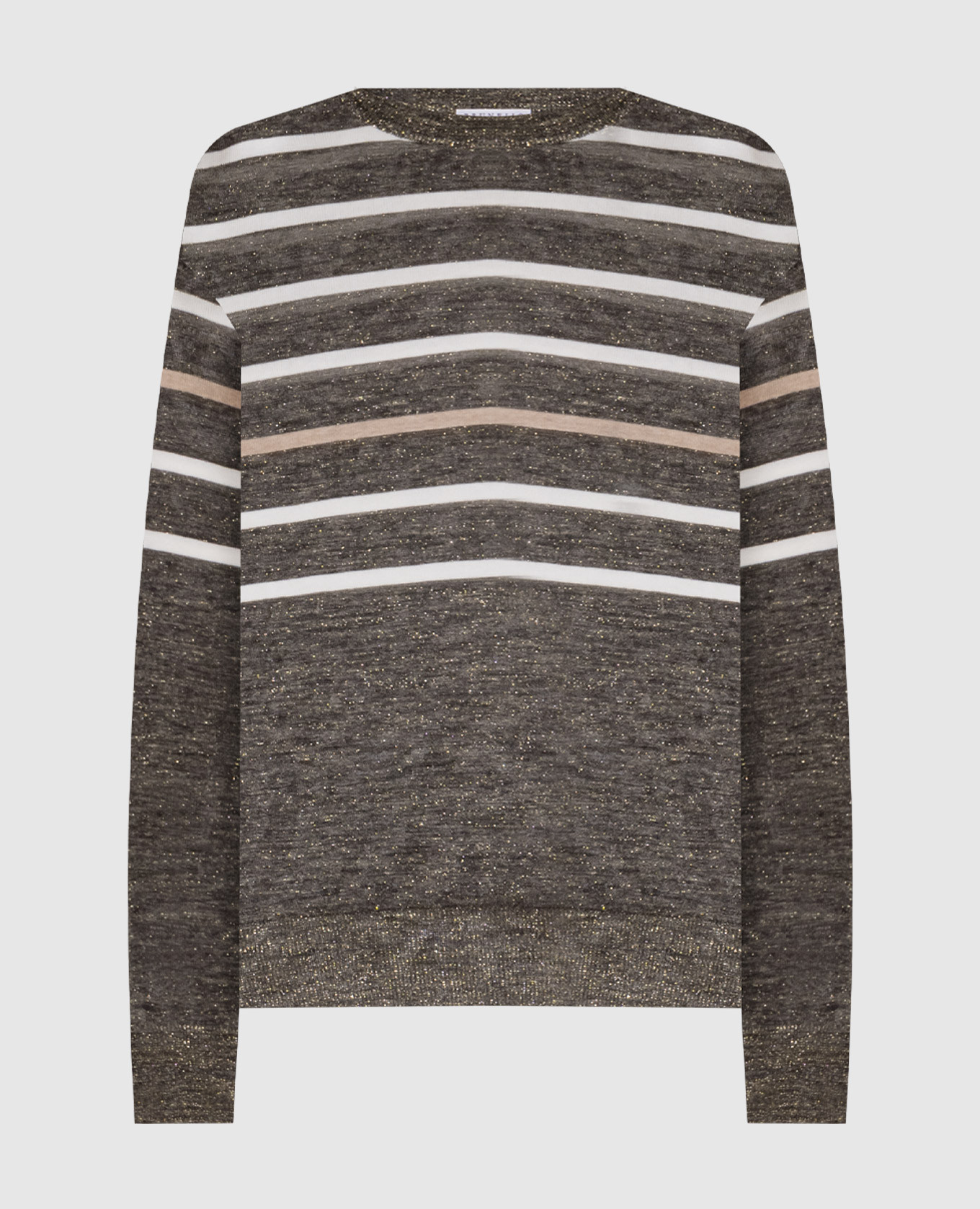 

Gray striped linen jumper Brunello Cucinelli, Grey
